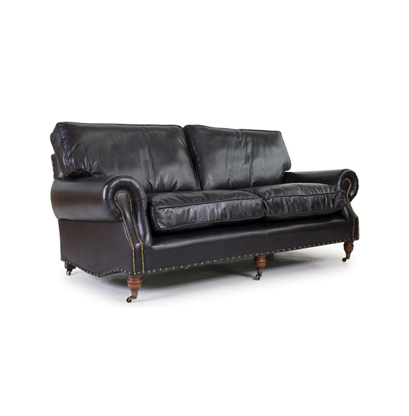 Balmoral Three Seater in Riders Black 3.