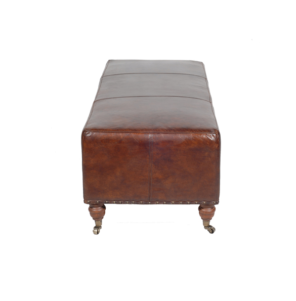 Balmoral Footstool in Vintage Cigar 3.