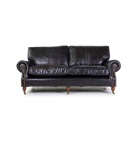 Balmoral Three Seater in Riders Black 1x.