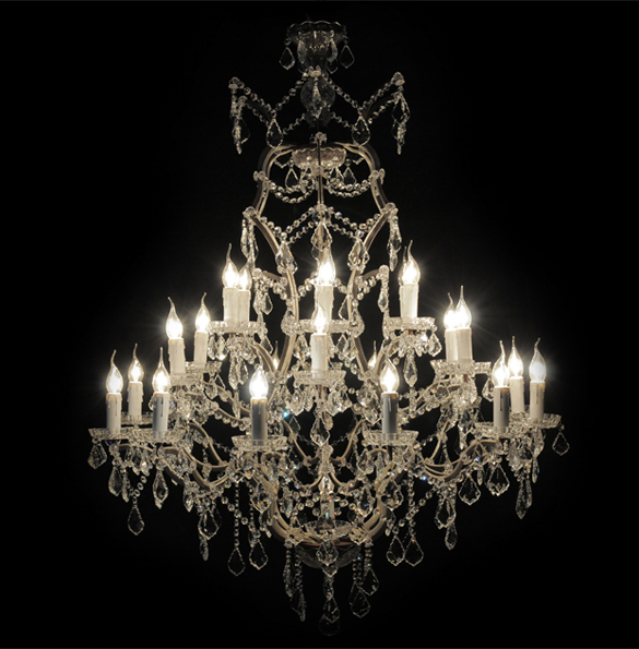 Crystal Large Chandelier in Antique Rust 2.