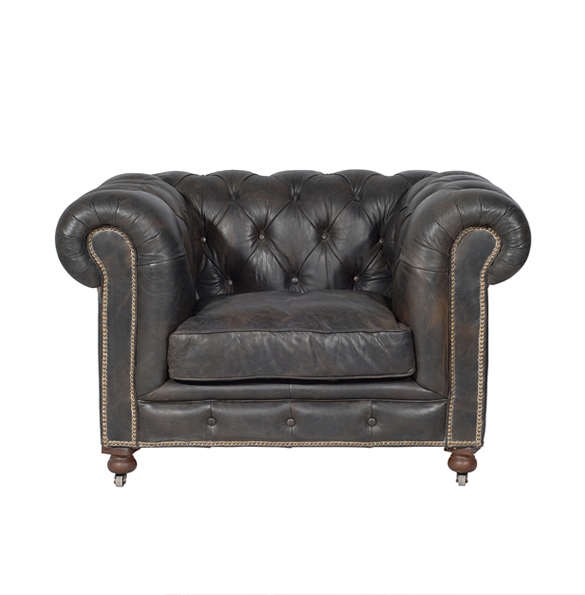 Kensington Single Seater in Biker Dark Brown 3.