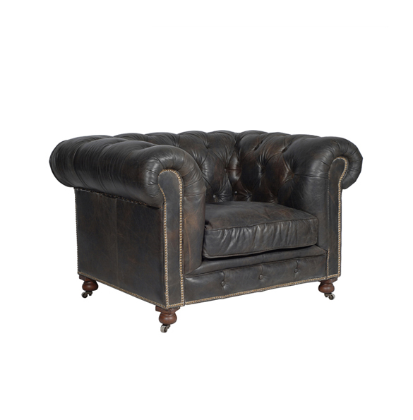 Kensington Single Seater in Biker Dark Brown