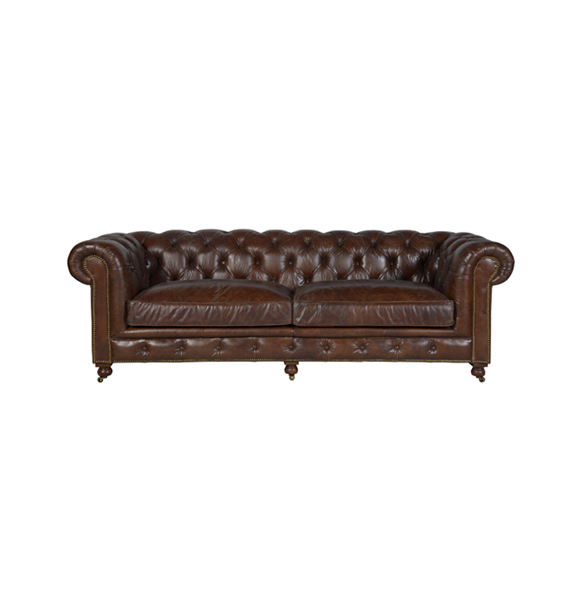 Kensington Three Seater in Vintage Cigar 2