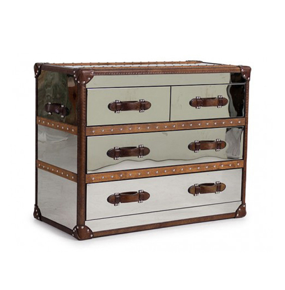 Stonyhurst Medium Chest in Brushed Steel 2.