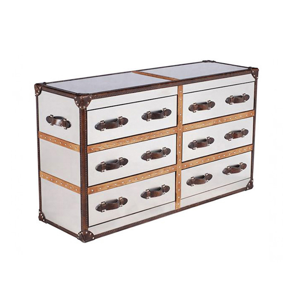 Stonyhurst Sideboard in Brushed Steel.