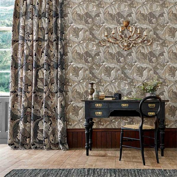 1 Morris Acanthus floral brown classic green style library2