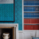 marigold navy wallpaper 1 queens square collection