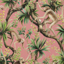 mokum wallpaper kings menagerie monkey business coral rgb jpeg